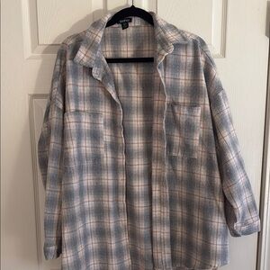 Plaid Button-Up Shirt